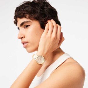 Lacoste 12.12 Go 3 Hands Champagne σιλικόνη χρυσο χρωμα | YE7384261