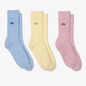 Lacoste 3-Pack Organic βαμβακερα μπλε ροζ κίτρινα | MO2780315