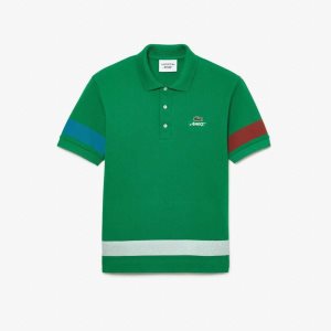 Lacoste AWAKE NY Color-block βαμβακερα Pique πρασινο | KV3685140