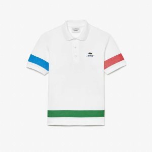 Lacoste AWAKE NY Color-block βαμβακερα Pique ασπρα | OZ2493857