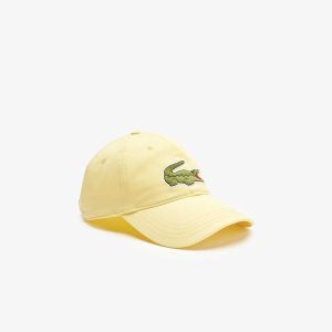 Lacoste Adjustable Organic βαμβακερα Twill κίτρινα | LV4927368