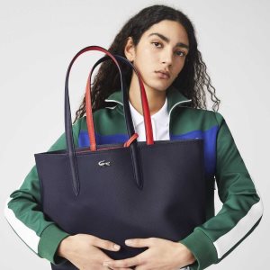 Lacoste Anna Reversible Bicolor Tote μπλε σκούρο κοκκινα | LW0246875