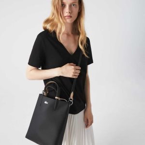Lacoste Anna Reversible Coated καμβα Tote Πολύχρωμο | SJ7182043