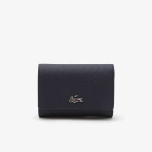 Lacoste Anna Snap Front Wallet μπλε σκούρο κοκκινα | FN0258346