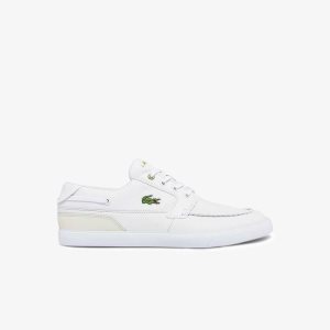 Lacoste Bayliss Deck δερματινα Βάρκας ασπρα ασπρα | NQ7105628