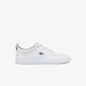 Lacoste Bayliss δερματινα Perforated Collar ασπρα ασπρα | UL6219870