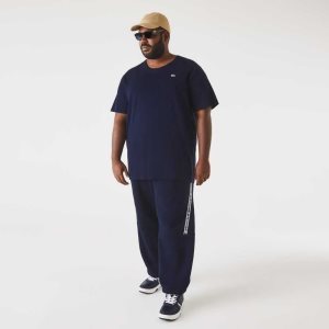Lacoste Big Fit Crew Neck βαμβακερα Jersey σκουρο μπλε μπλε | GP1945320