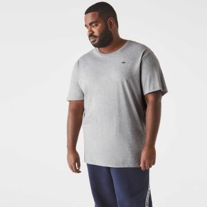 Lacoste Big Fit Crew Neck βαμβακερα Jersey γκρι | OZ7320851