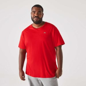 Lacoste Big Fit Crew Neck βαμβακερα Jersey κοκκινα | SK8914327