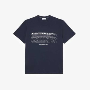 Lacoste Big Fit Pique μπλε | ZV7928350