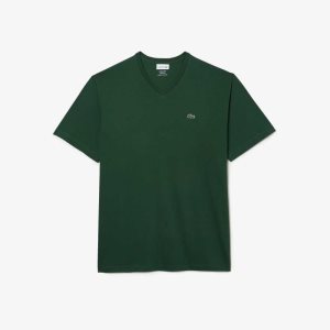 Lacoste Big Fit V-Neck Jersey πρασινο | TQ8213975