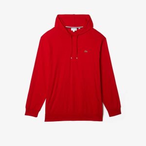 Lacoste Big Fit Κουκουλοφόρος κοκκινα | DI6789035
