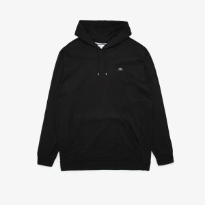 Lacoste Big Fit Κουκουλοφόρος μαυρα | RZ0879426