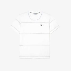 Lacoste Big Fit Πλευρωτός Collar ασπρα | XP4675031
