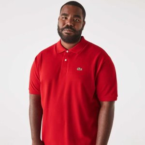 Lacoste Big Fit βαμβακερα Petit Pique κοκκινα | OB0538916