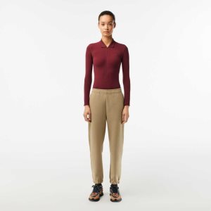Lacoste Blended βαμβακερα Joggers Μπεζ | KU9124056