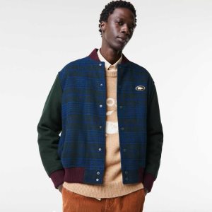 Lacoste Branded Back Varsity σκουρο μπλε μπλε πρασινο μαυρα μπλε | WS0319485