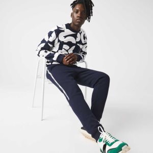Lacoste Branded Bands Κοκαλιάρης Fleece Jogging σκουρο μπλε μπλε | TM6890531
