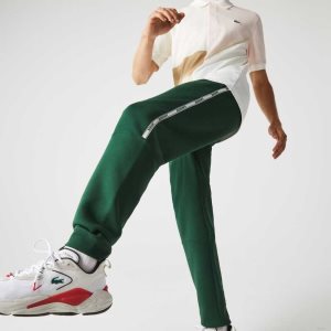 Lacoste Branded Bands Κοκαλιάρης Fleece Jogging πρασινο | YG2960753