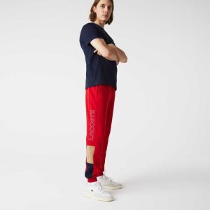 Lacoste Branded Colorblock Fleece Jogging κοκκινα Μπεζ σκουρο μπλε μπλε | BV2410679