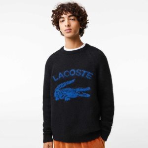 Lacoste Branded Contrast Crocodile Blend Alpaca μαυρα μπλε | WR1963075