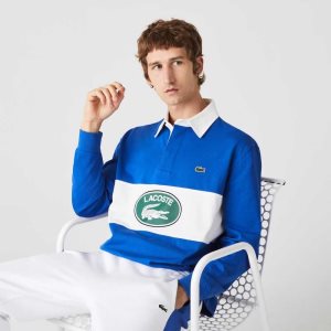 Lacoste Branded Loose Fit Rugby μπλε | MX2073146