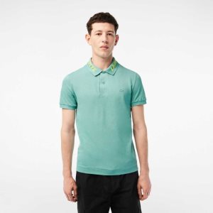 Lacoste Branded Slim Fit Stretch Pique μεντα | TO4376850