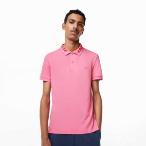 Lacoste Branded Slim Fit Stretch Pique ροζ | CI8365047