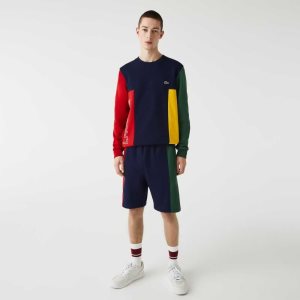 Lacoste Branded βαμβακερα Fleece Blend σκουρο μπλε μπλε κοκκινα πρασινο | QD7903215