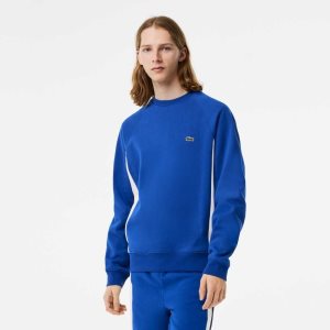 Lacoste Brushed Fleece Colorblock μπλε σκουρο μπλε μπλε ασπρα | QJ9407518