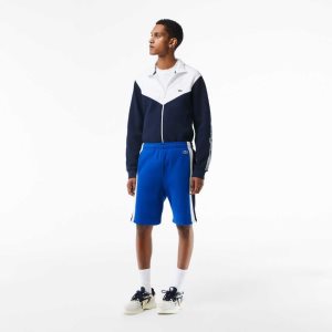 Lacoste Brushed Fleece Colorblock μπλε σκουρο μπλε μπλε ασπρα | XB8417906