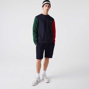 Lacoste Brushed Fleece σκουρο μπλε μπλε πρασινο κοκκινα | EC8693274