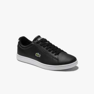 Lacoste Carnaby Evo Mesh-lined δερματινα μαυρα | QT1627034