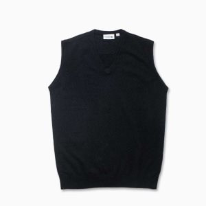 Lacoste Cashmere Vest μαυρα | TV3521047