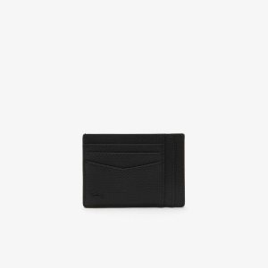 Lacoste Chantaco Calfskin δερματινα Card Holder μαυρα | LJ0715834