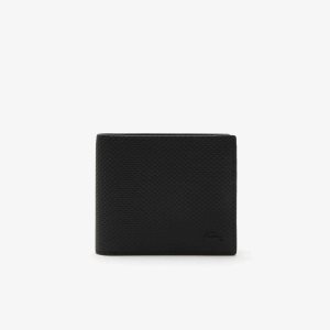 Lacoste Chantaco Calfskin δερματινα Wallet μαυρα | CR8759346