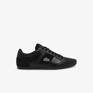 Lacoste Chaymon BL δερματινα Tonal μαυρα μαυρα | ON6951843