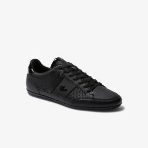Lacoste Chaymon Perforated δερματινα μαυρα μαυρα | UW1329875