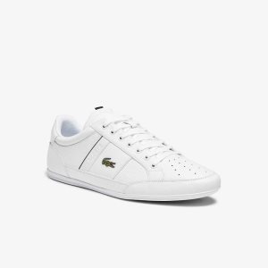 Lacoste Chaymon δερματινα and συνθετικο ασπρα σκουρο μπλε | YF1734895