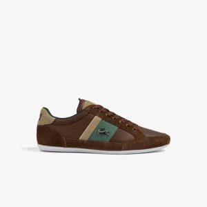 Lacoste Chaymon δερματινα καφε πρασινο | EI6751243