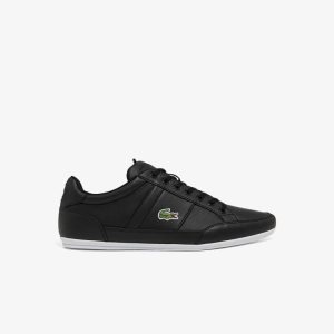 Lacoste Chaymon δερματινα μαυρα ασπρα | NP9345276