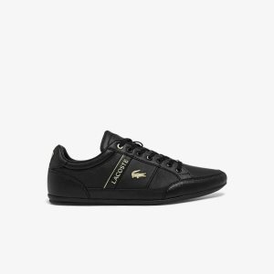 Lacoste Chaymon δερματινα μαυρα μαυρα | TG9521306