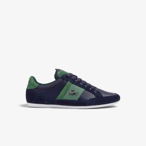 Lacoste Chaymon δερματινα σκουρο μπλε πρασινο | BA3582706