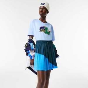 Lacoste Color-Block νάιλον Πλισέ μπλε | AV3716580