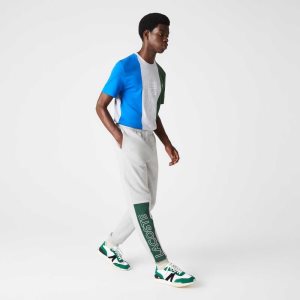 Lacoste Colorblock βαμβακερα Fleece Blend Jogging γκρι μπλε πρασινο | JU4652813