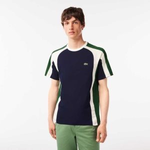 Lacoste Colorblock βαμβακερα Jersey σκουρο μπλε μπλε πρασινο ασπρα | UH3205918