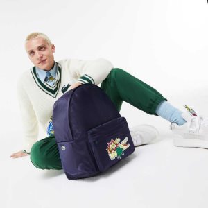 Lacoste Comic Print Backpack μπλε | HQ4761853