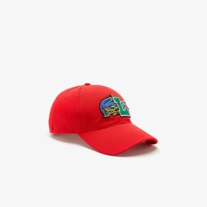 Lacoste Contrast Badge κοκκινα | JN4598063