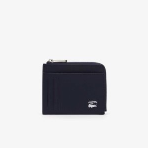 Lacoste Contrast Inscription Zip Card Holder σκουρο μπλε | BN4309786