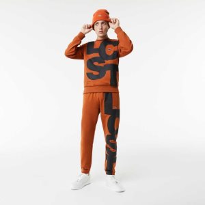 Lacoste Contrast Lettering βαμβακερα καφε | UM2509683